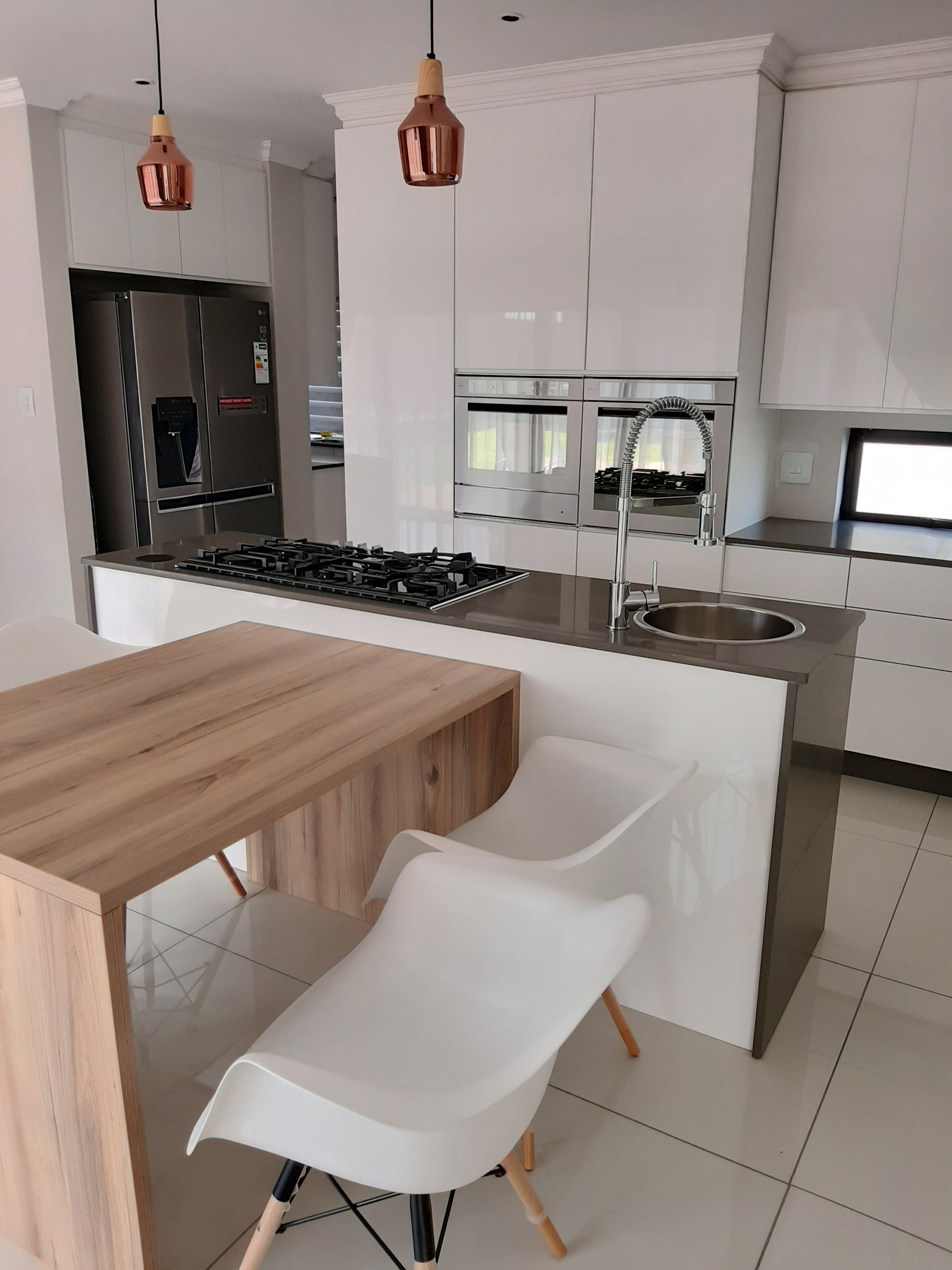 Modern kitchen with fitted cupboards